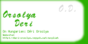orsolya deri business card